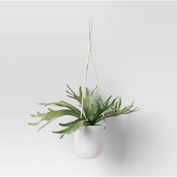 12" Hanging Staghorn Fern Artificial Plant - Threshold - Picture 1 of 3